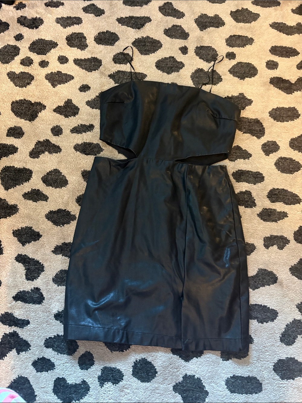 Amanda Uprichard Black Mini Dress with Cutouts
